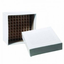 Crio caja 3" carton, divisiones x81 -196°c + 121°c x100und